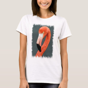 T-shirt longo da Capa do flamingo brilhante