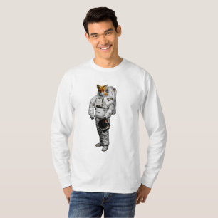 T-shirt longo da Capa do Fox do espaço