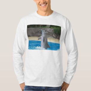 T-shirt longo da Capa do golfinho da dança