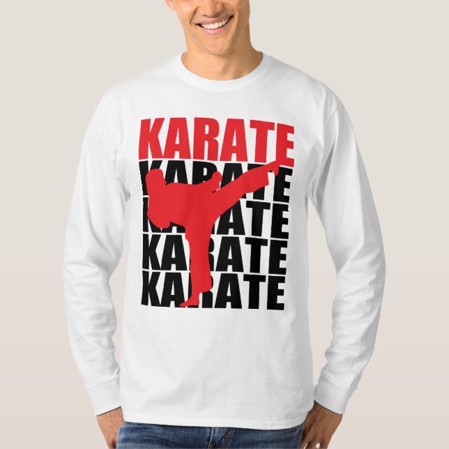 T-shirt longo da Capa do karaté (Frente)