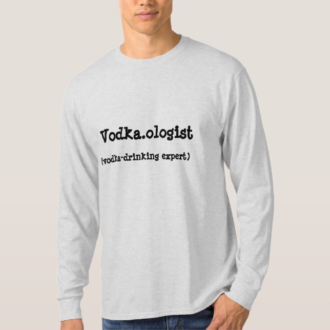 T-shirt longo da Capa dos homens de Vodka.ologist (Frente)