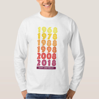 T-shirt longo da Capa dos homens do aniversário de