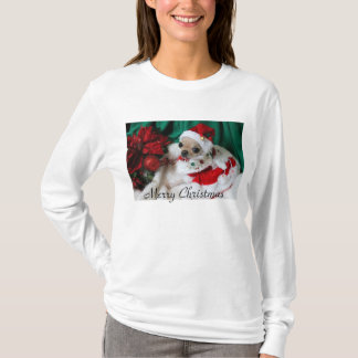 T-shirt longo da luva do Feliz Natal de YumYum