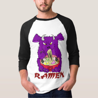 t-shirt longo da luva do monstro dos ramen