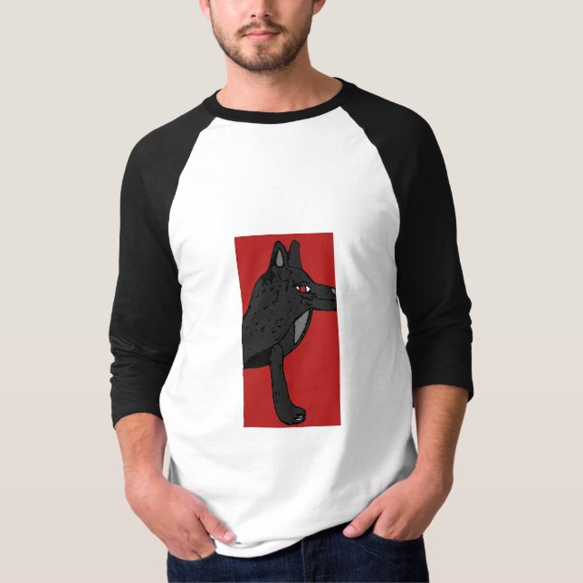 T-shirt longo da luva dos homens com design do (Frente)