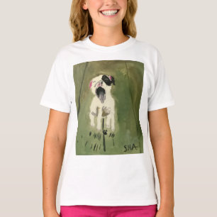 T-shirt longo de bocejo da Capa do filhote de