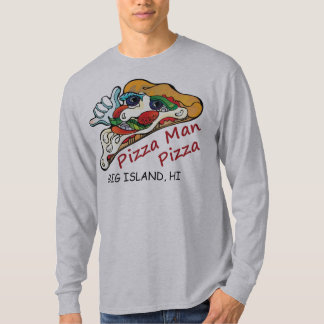 T-shirt longo do homem da pizza da Capa