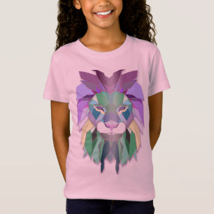 t-shirt longo do leão brilhante