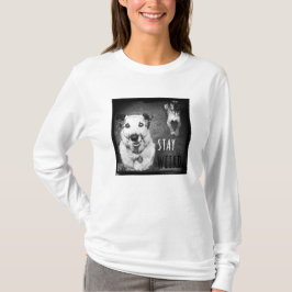 T-shirt longo estranho da Capa da estada