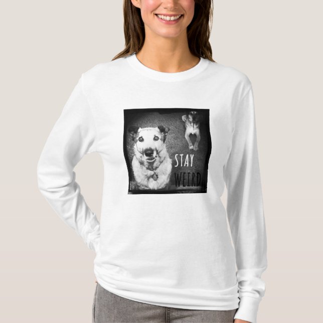 T-shirt longo estranho da Capa da estada (Frente)