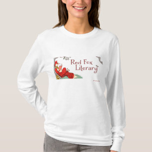 T-shirt longo literário vermelho da luva do Fox