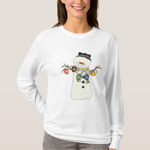 T-shirt longo Nano branco da Capa do boneco de