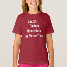 T-shirt longo Nano da Capa do Hanes das mulheres