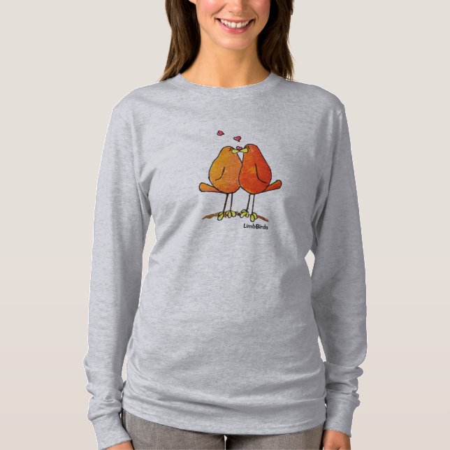 T-shirt longo Nano da Capa do Hanes das mulheres (Frente)