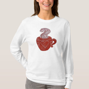 T-shirt longo Nano da Capa do Hanes das mulheres