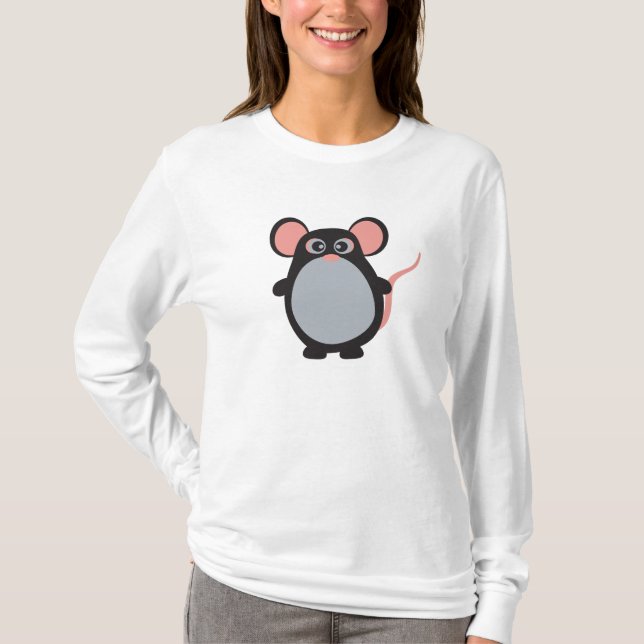 T-shirt longo Nano da Capa do Hanes dos *Women, (Frente)