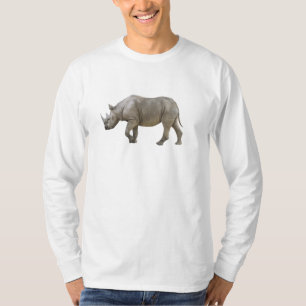 T-Shirt Longo Rinoceronte Negro