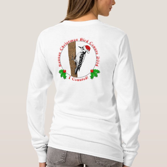 T-shirt Longo-sleeved CBC das senhoras de Kansas (Verso)