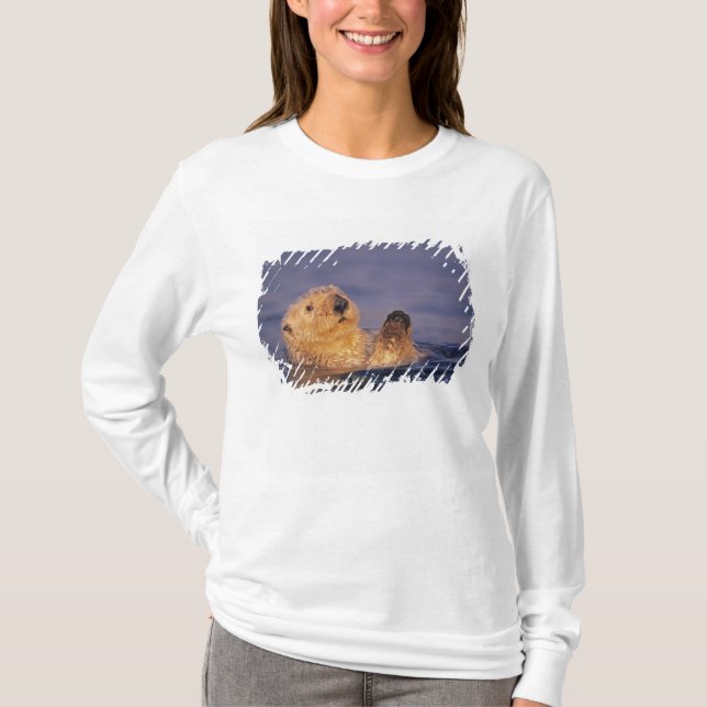 T-shirt Lontras Marinhas, Enhydra lutris 2 (Frente)