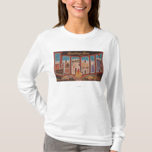 T-shirt Lorain, letra ScenesLorain de OhioLarge, OH