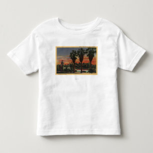 T-shirt Los Angeles, CaliforniaSunset no parque do eco