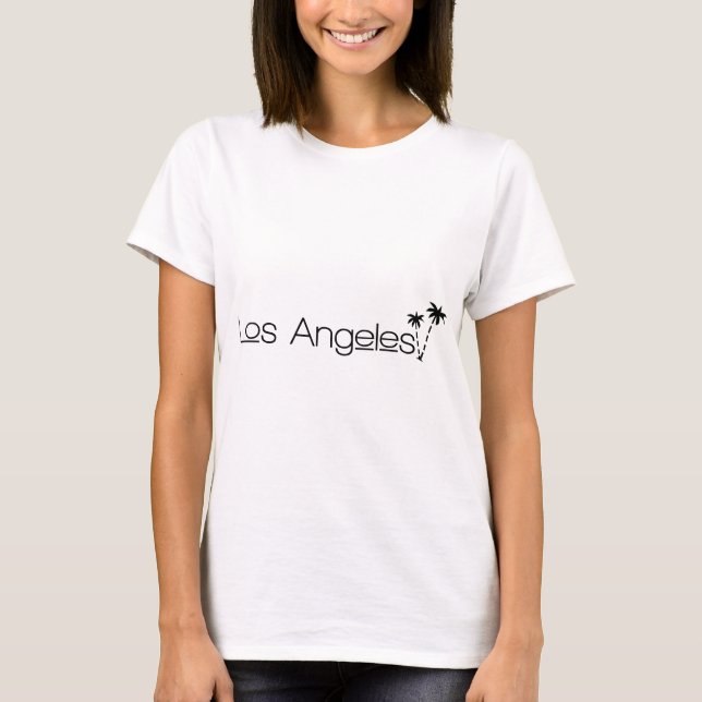 T-shirt Los Angeles City of Angels Palm Trees no Paraíso (Frente)