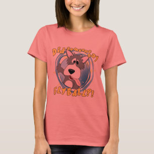 T-shirt louco da campainha das senhoras do cão de