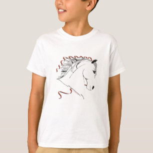 T-shirt louco da campainha do cavalo das meninas