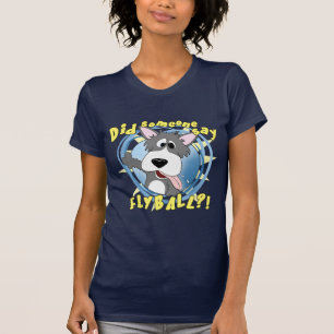 T-shirt louco da obscuridade das senhoras do cão