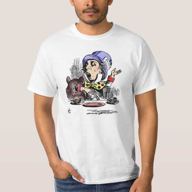 T-shirt louco do Hatter (Frente)