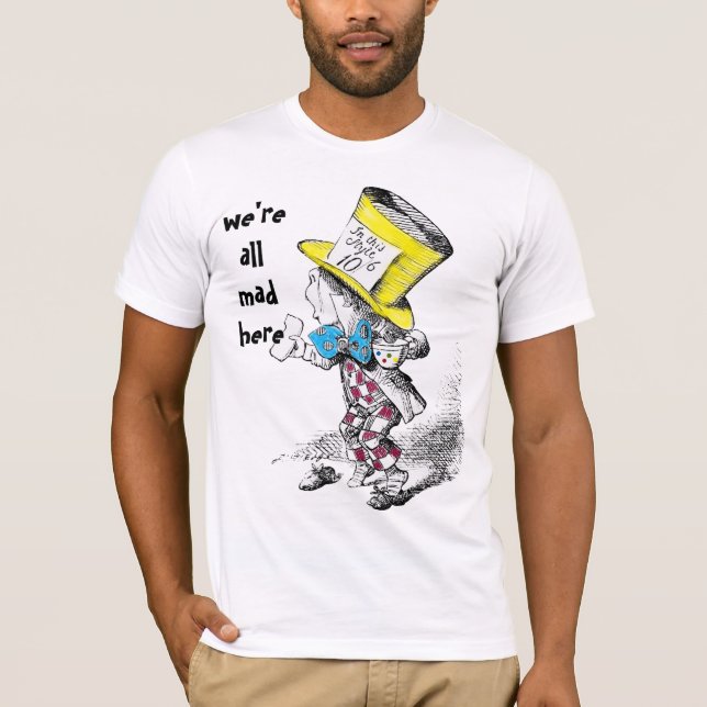 T-shirt louco do Hatter (Frente)