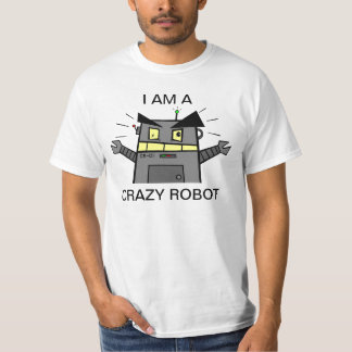 T-shirt louco do robô