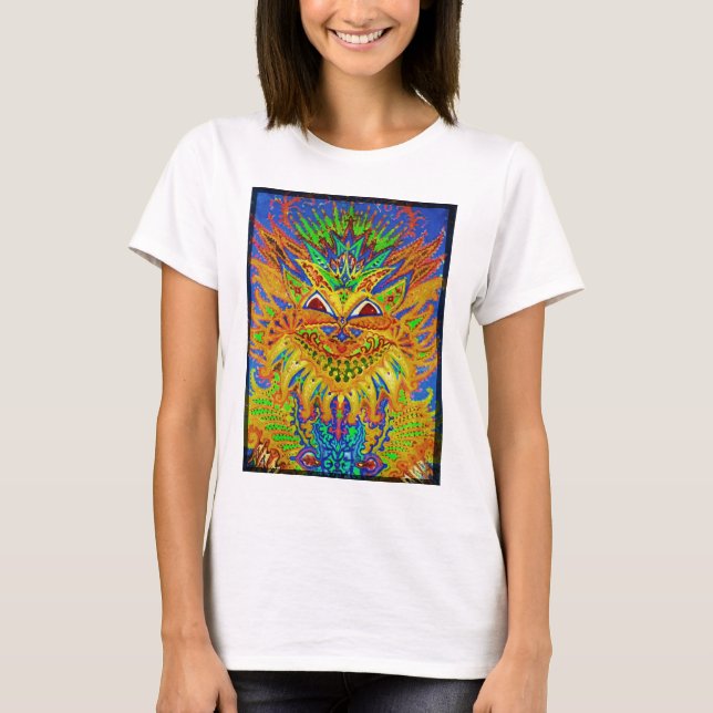 T-shirt Louis Wain - gato azul de Paisley (Frente)