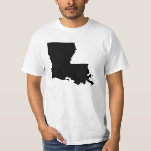 T-shirt Louisiana em preto e branco