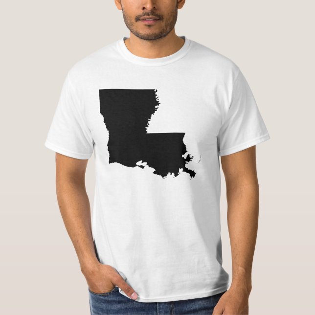 T-shirt Louisiana em Preto e Branco (Frente)