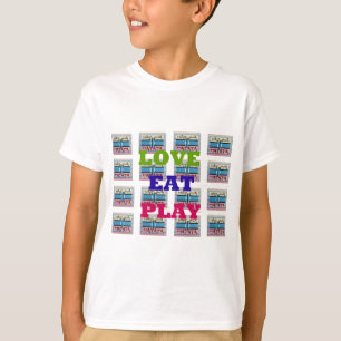 T-shirt Love Comed Play Hakuna Matata Art Impressão