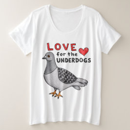 T-Shirt "Love For The Underdogs" Taube