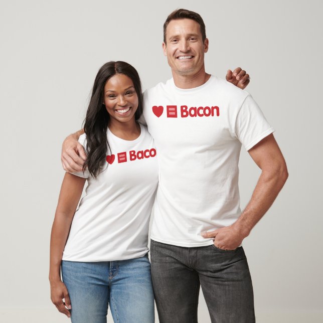 T-shirt Love Igualdade Bacon (Unissex)