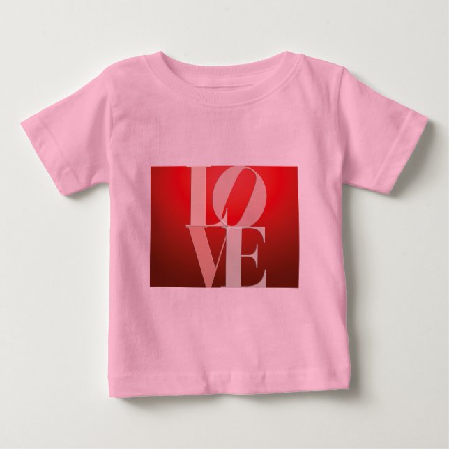 T-shirt Love Romance Red Pink (Frente)
