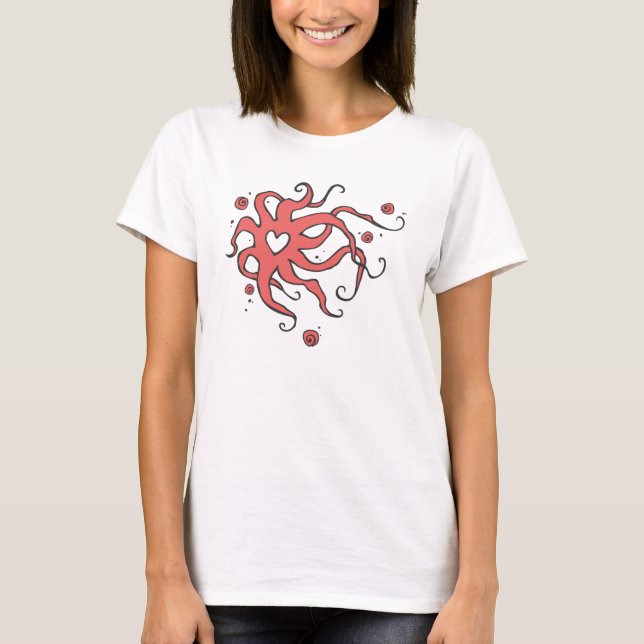 T-shirt Love Tentacle Octopus (Frente)