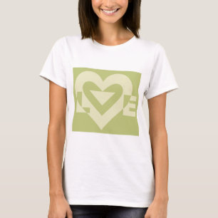 T-shirt Love Two-Tone Sage Green