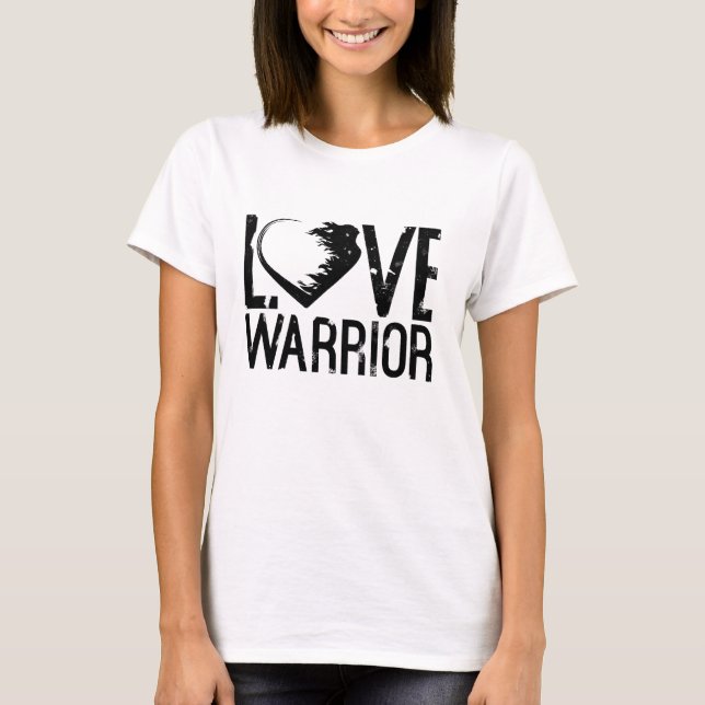 T-shirt Love Warrior Slouchy Namorado T Shirt (Frente)