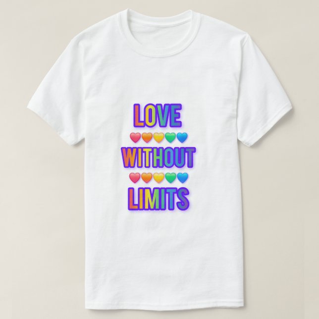 T-Shirt love without limits.  Valentines day 💕  (Frente do Design)