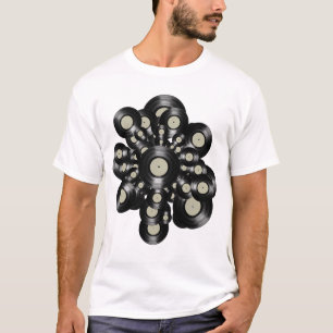 T-shirt LP-registros retros do vinil