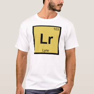 T-shirt Lr - Lira Música Símbolo da Tabela Periódica Quími