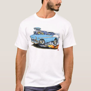 T-shirt Lt 1956 de Chevy 150-210 Azul Carro