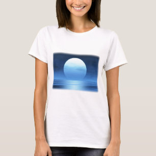 T-shirt lua azul - customizável com seu texto