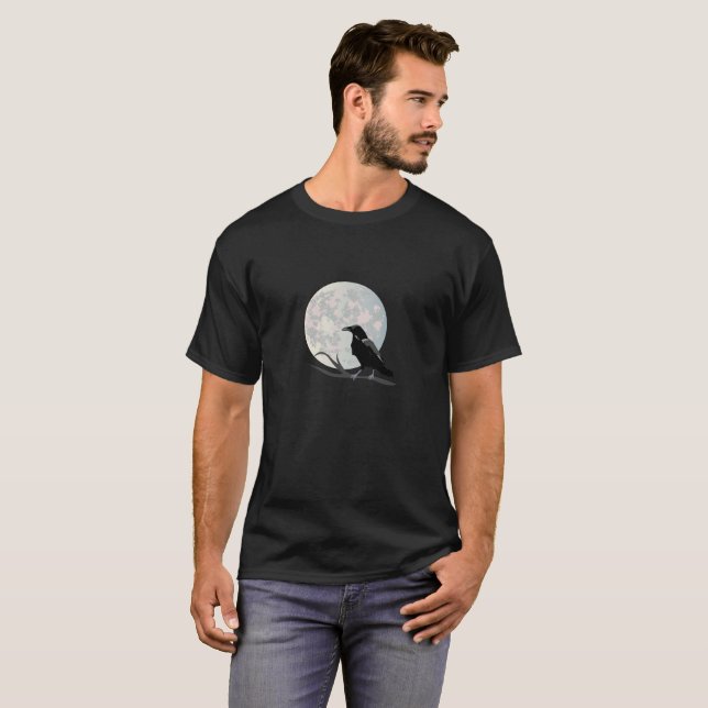 T-shirt Lua do corvo (Frente Completa)