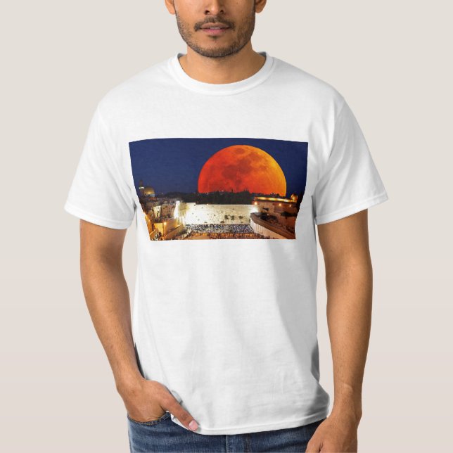 T-shirt Lua do sangue sobre Jerusalem (Frente)