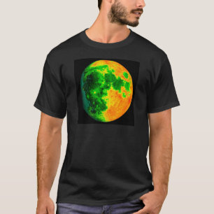 T-shirt lua psicadélico da cor